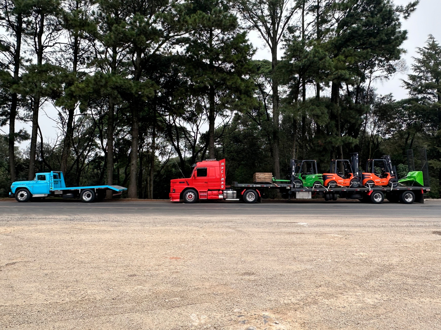 Transporte e entrega de equipamentos